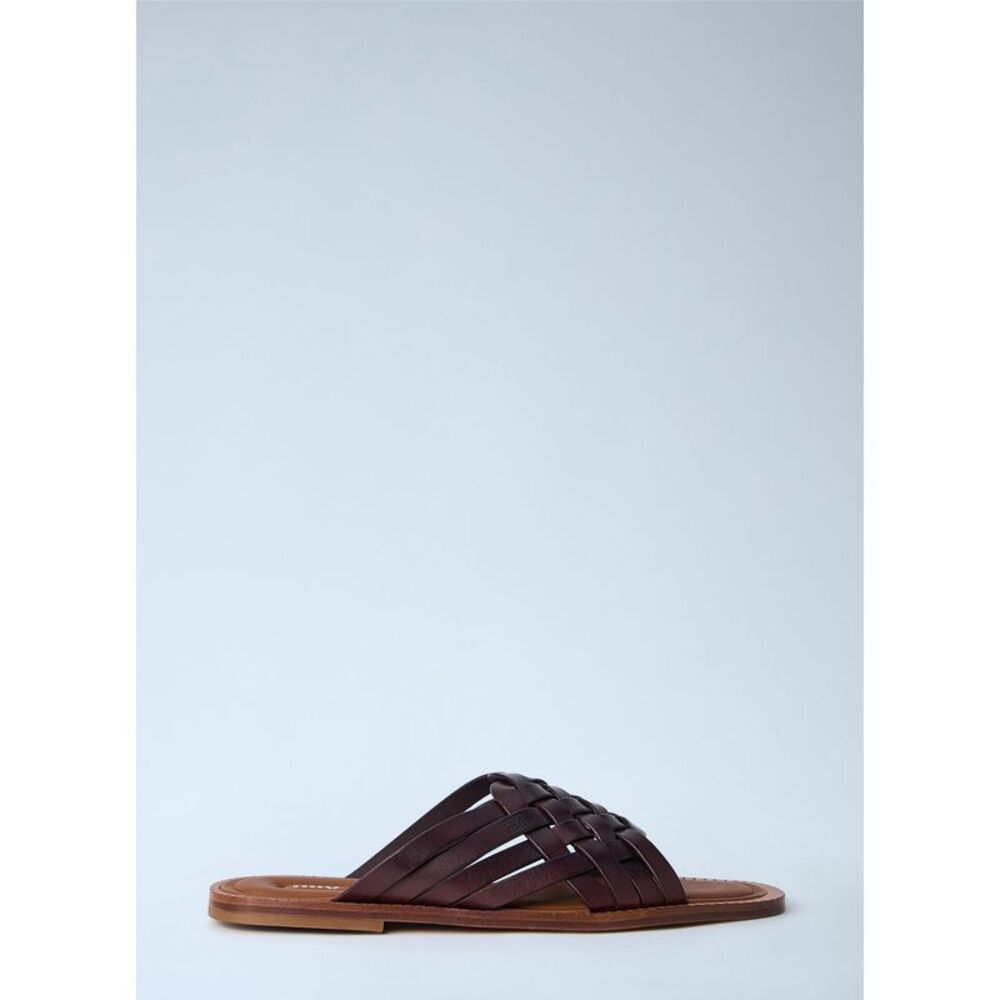 Miu Miu Men Woven Leather Sandals